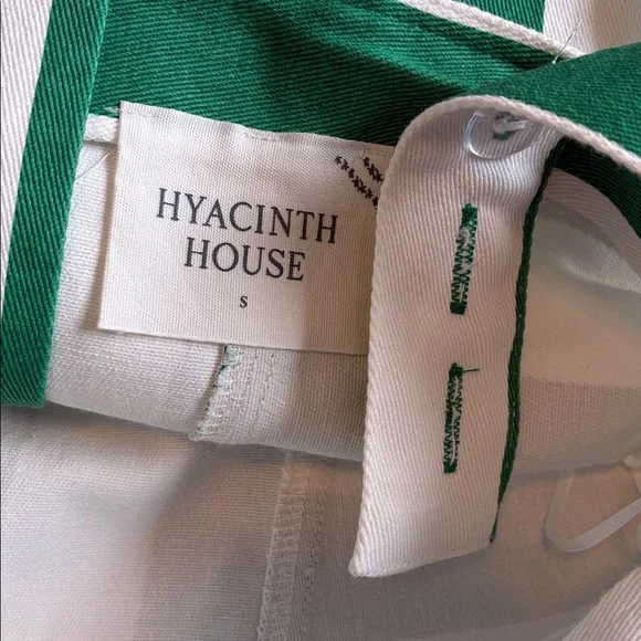 NWOT Hyacinth House Green & White Striped Hooper Denim Midi Dress Sz S - Picture 8 of 9